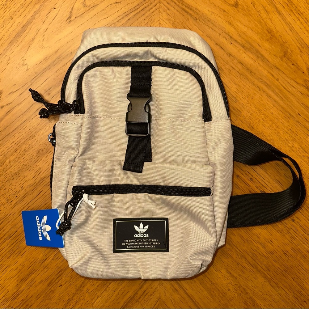 Adidas Originals Utility 3.0 Sling Backpack Beige Travel Concert Bag Crossbody